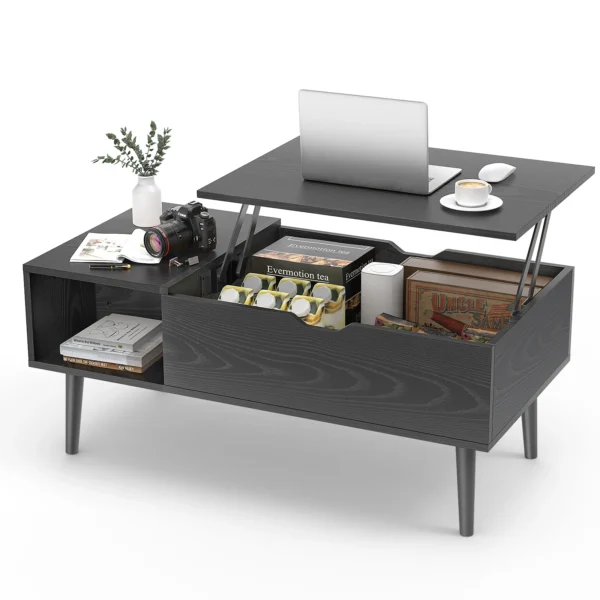 Coffee Table 39.37"x19.7" Adjustable Storage Easy Lift