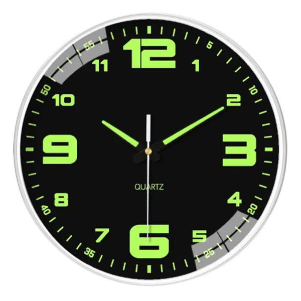8-inch Night Light Wall Clock Battery Operated Glow