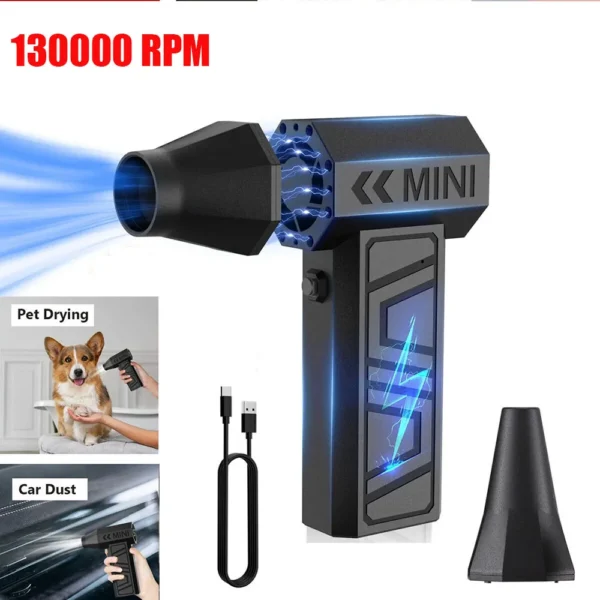 Mini Fan Electric Air Duster Adjustable wind speed