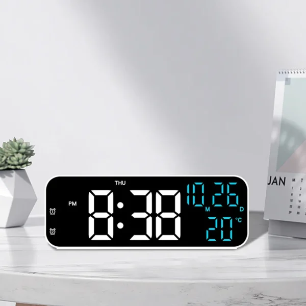 Digital Alarm Clock Temperature and Display Night Mode