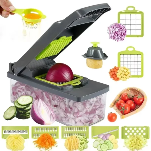 Multi-Blade Vegetable Chopper Set: All-in-One Tool