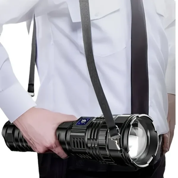 1000W Rechargeable LED Flashlight with Battery